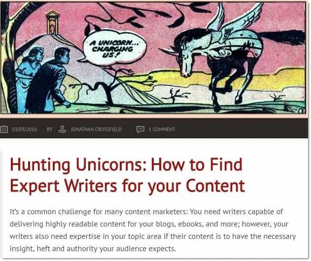 expert writers are unicorns